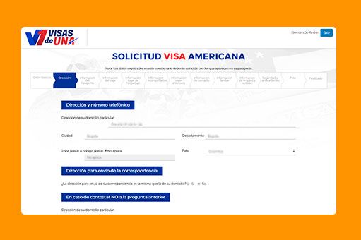 Visas de una formulario
