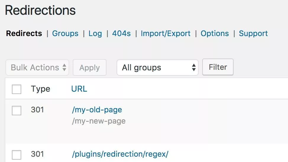 Plugin redirections